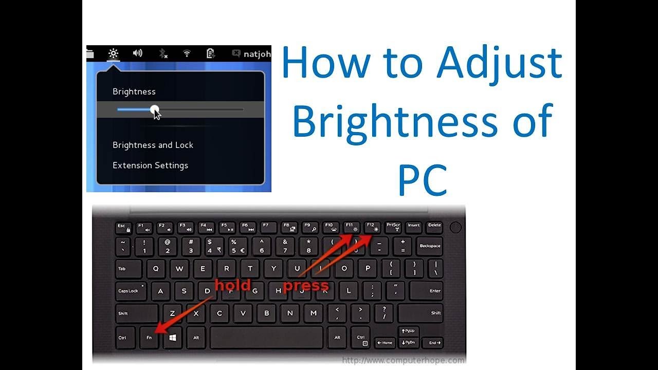 increase brightness of laptop screen